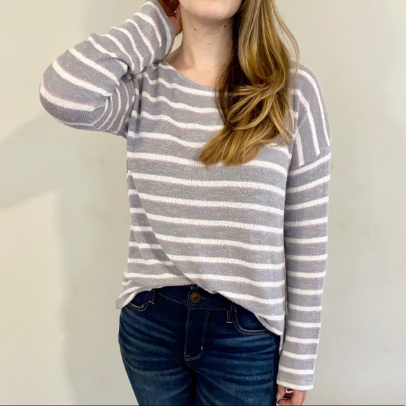 Splendid Sweaters - Splendid striped wide neck sweater